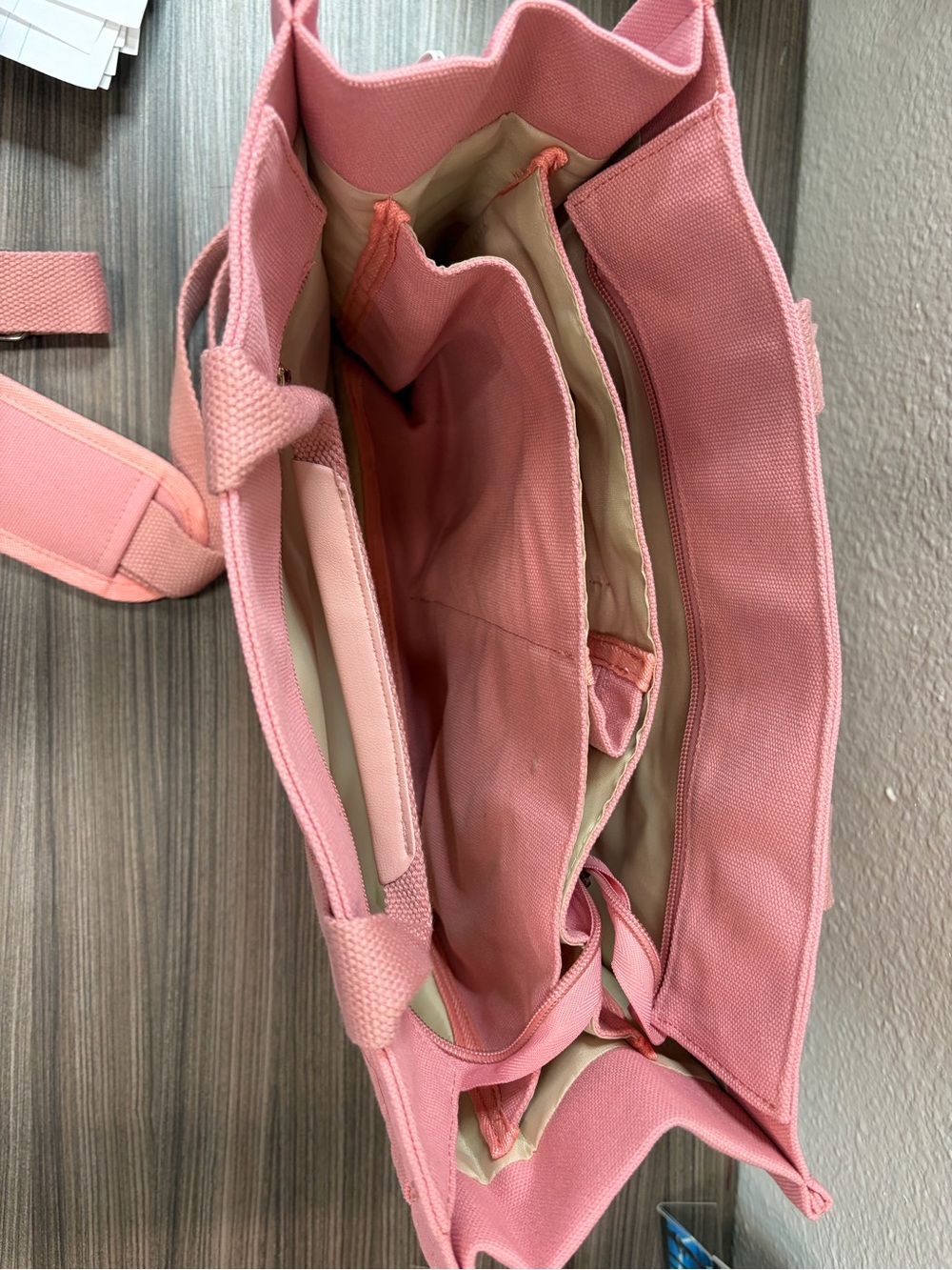 Pink Canvas Tote Bag - Picture 3 of 4